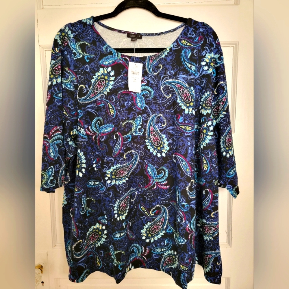 J.Jill Paisley Print Women's Top